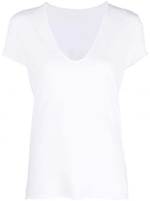Мрежеста памучна тениска Zadig&voltaire бяло
