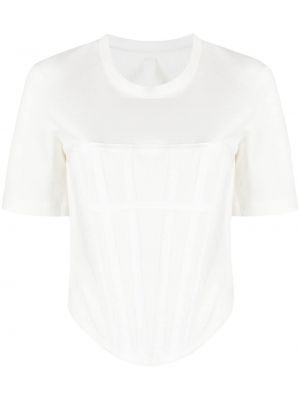 Bavlnené tričko Dion Lee biela