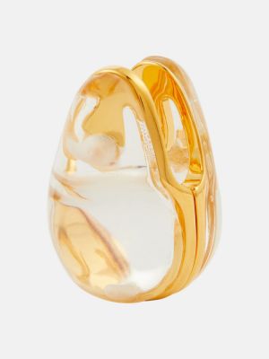 Boucles d'oreilles à boucle en cristal plaquées or Zimmermann doré