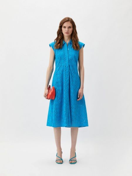 Платье-рубашка Emme Marella синее