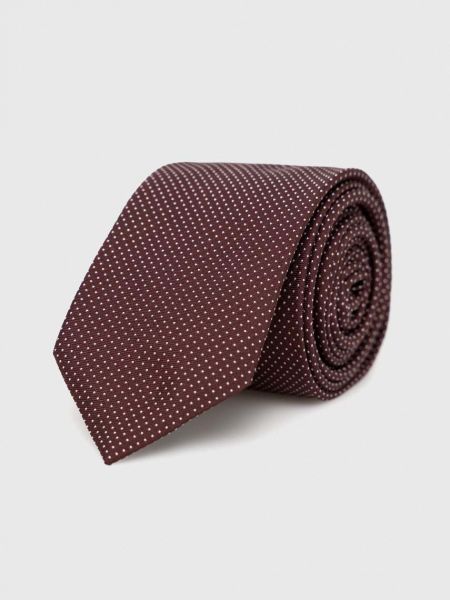 Копринена вратовръзка Hugo кафяво