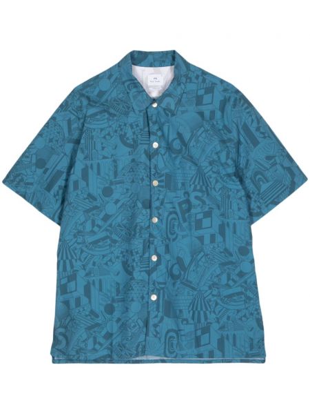 Hemd mit print Ps Paul Smith blau