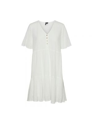 Платье мини с коротким рукавом Vero Moda белое