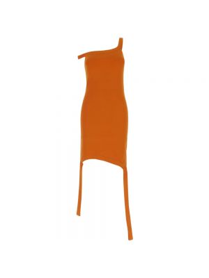Mini robe en coton asymétrique Jw Anderson orange