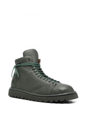 Krajkové kožené šněrovací kotníkové boty Marsèll zelené