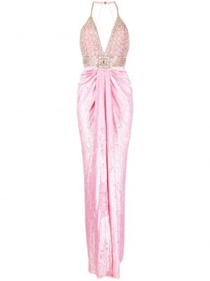 Křišťálové koktejlové šaty Jenny Packham růžové