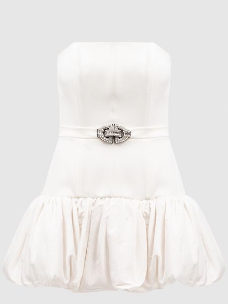 Платье мини с аппликацией David Koma белое