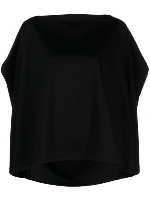 Jersey top mit drapierungen Issey Miyake schwarz