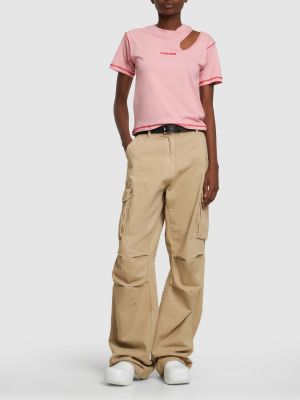 Camiseta de algodón de tela jersey Ottolinger rosa