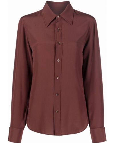 Camisa con botones Saint Laurent marrón