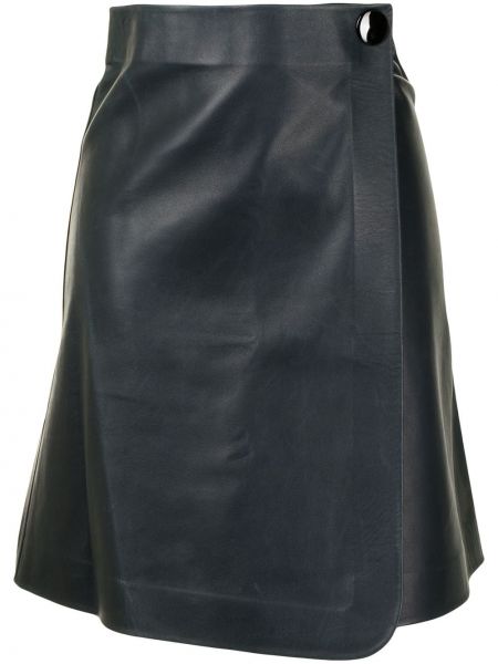 Kožená sukně Céline Pre-owned - modrá