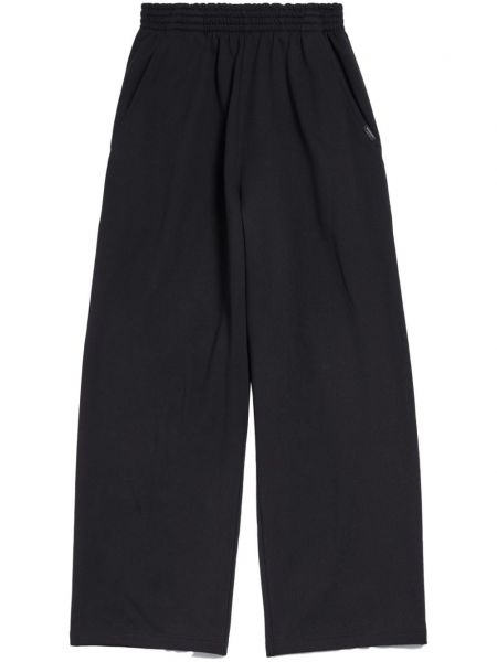 Voľné bavlnené teplákové nohavice Balenciaga čierna