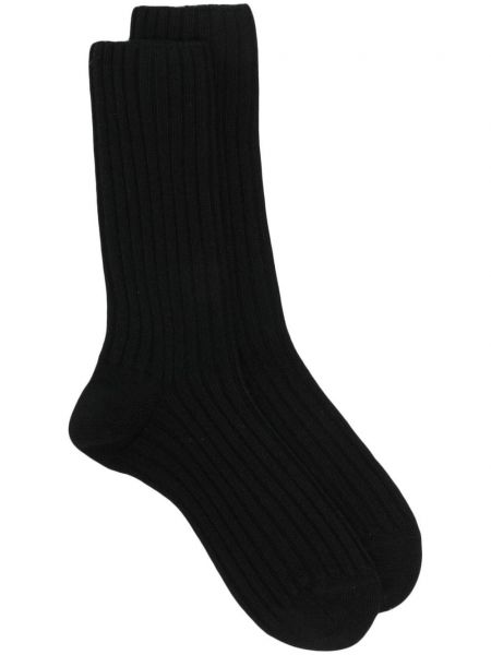 Čarape od kašmira The Row crna