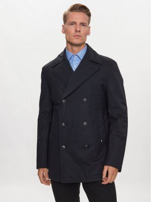 Slim fit priliehavý kabát Boss modrá
