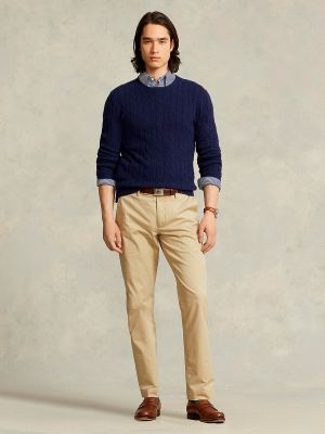 Pantalones chinos de algodón Polo Ralph Lauren azul