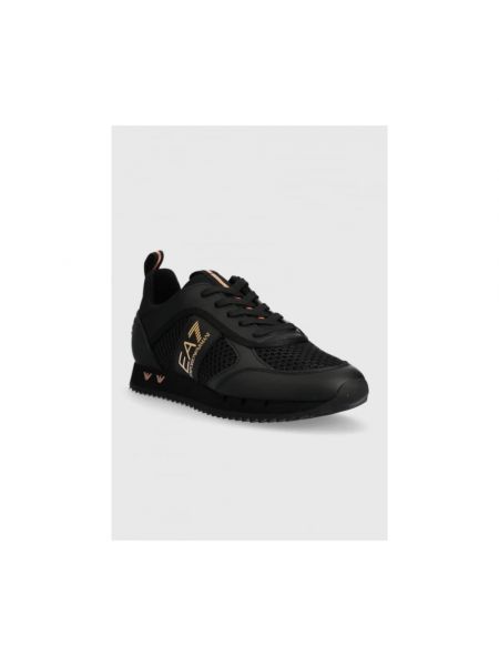 Sneakersy z nadrukiem Emporio Armani Ea7 czarne
