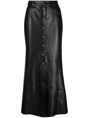 Kožená sukně Nanushka - černá