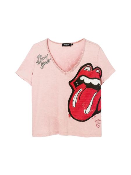 T-shirt Desigual pink
