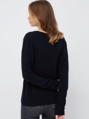 Gyapjú pulóver Calvin Klein fekete