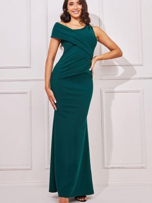 Длинное платье Goddiva зеленое