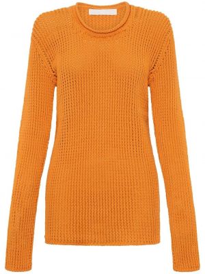Sweter bawełniany Dion Lee pomarańczowy