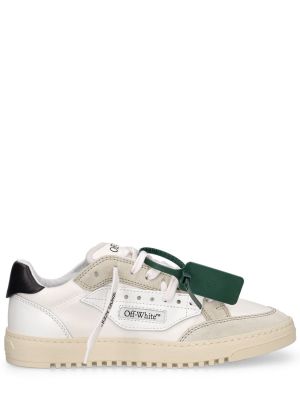 Pamut bőr sneakers Off-white fehér