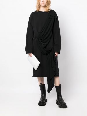 Robe drapé Mm6 Maison Margiela noir