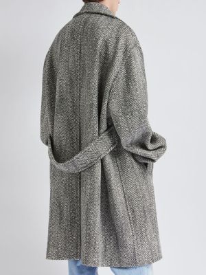 Cappotto di lana di feltro Bottega Veneta nero
