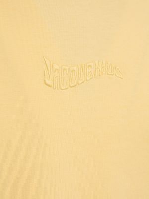 Camiseta de algodón con estampado Jacquemus amarillo