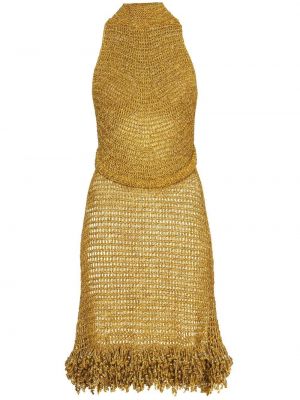 Viskózové pletené šaty bez rukávů Proenza Schouler - zlato