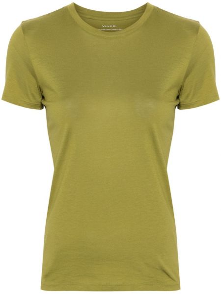 T-shirt en coton avec manches courtes Vince vert