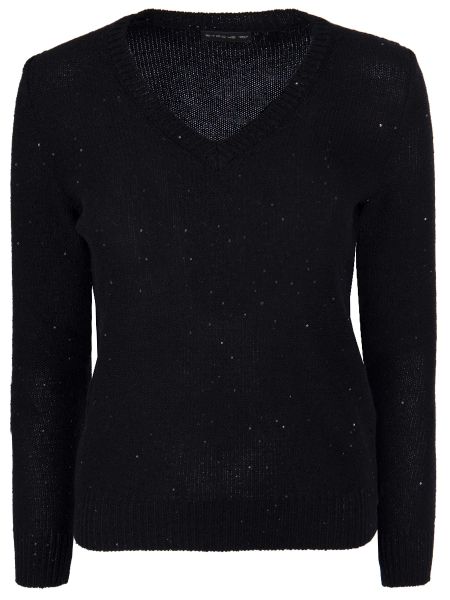 Черный пуловер с пайетками Etro