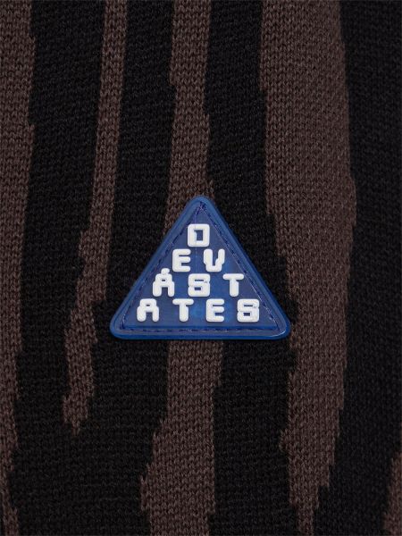 Cardigan in maglia in tessuto jacquard Deva States marrone