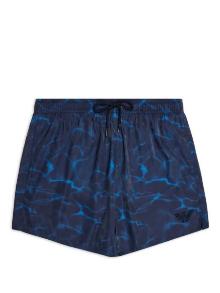 Shorts mit stickerei Emporio Armani blau