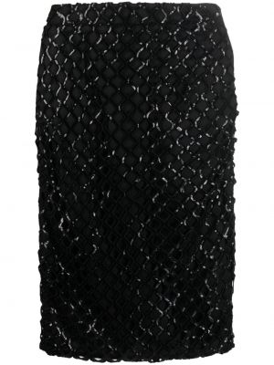 Czarna spódnica ołówkowa z cekinami Federica Tosi