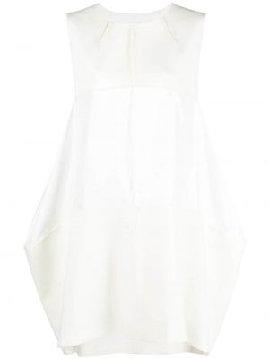 Sukienka koktajlowa z nadrukiem Mm6 Maison Margiela biała