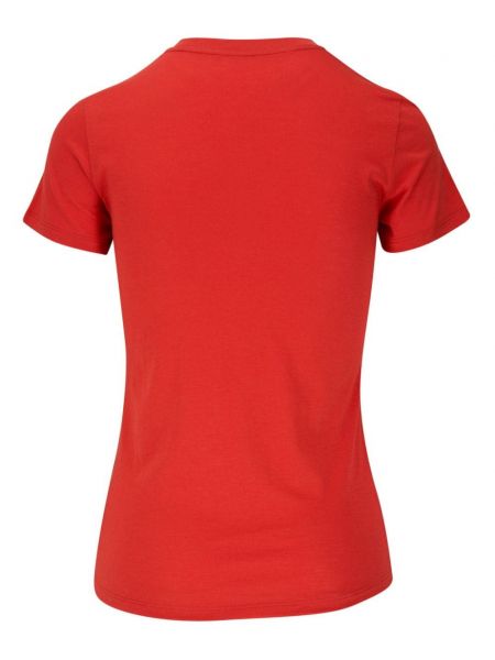 Kokvilnas t-krekls ar apaļu kakla izgriezumu Vince sarkans