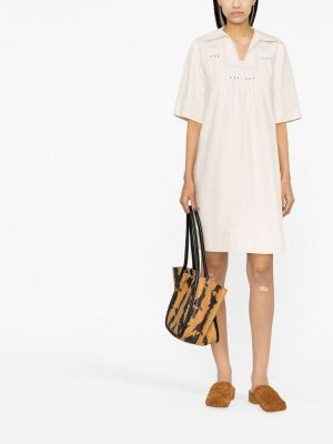 Mini robe brodé avec manches courtes See By Chloé blanc