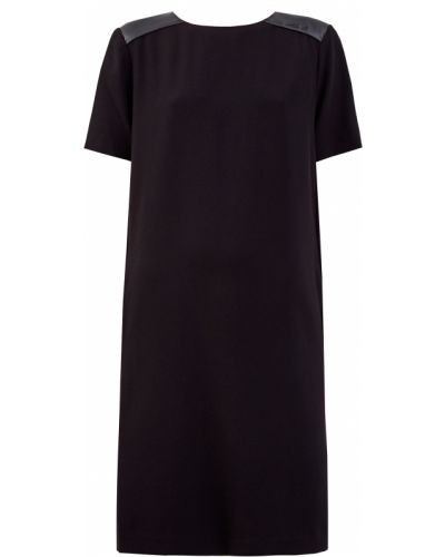 Кожаное платье плиссированное Karl Lagerfeld, черное