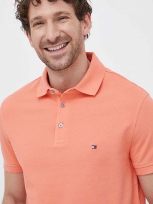 Тениска с дълъг ръкав Tommy Hilfiger оранжево