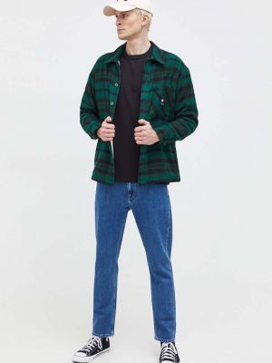 Traper košulja oversized Tommy Jeans zelena