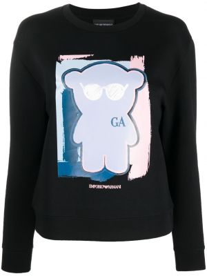 Sweatshirt mit print Emporio Armani schwarz