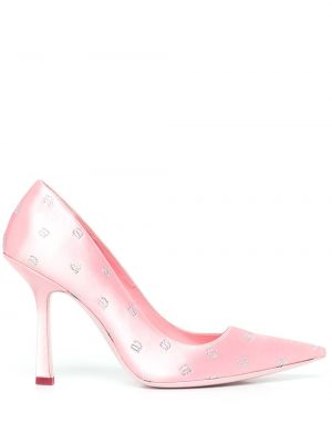 Полуотворени обувки с кристали Alexander Wang розово