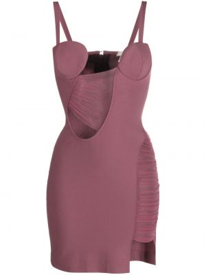 Asimetriškas suknele kokteiline Nensi Dojaka violetinė