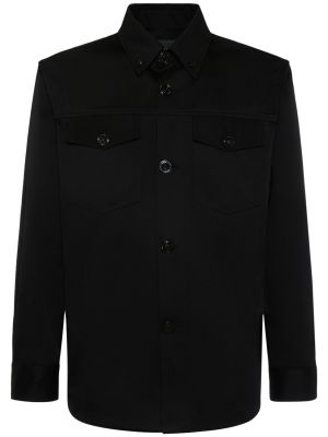 Bavlnená bunda Versace čierna