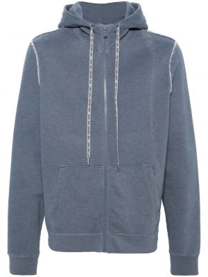 Pamučna hoodie s kapuljačom Zadig&voltaire plava