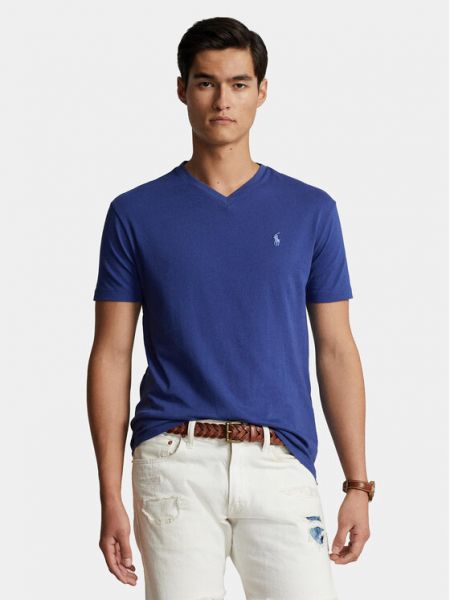 Класическа поло тениска Polo Ralph Lauren синьо