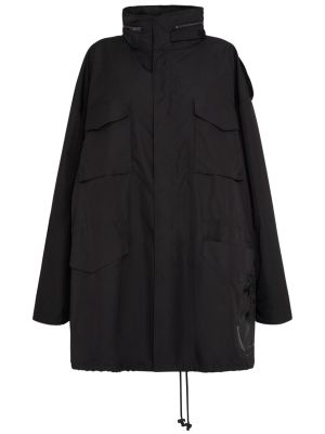 Oversized kabát s kapucňou s vreckami Maison Margiela čierna