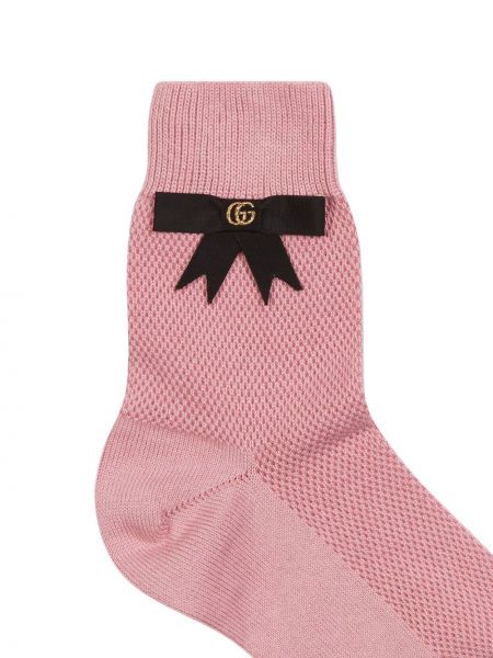 Calcetines con apliques Gucci rosa