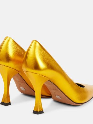 Pantofi cu toc din piele Proenza Schouler auriu